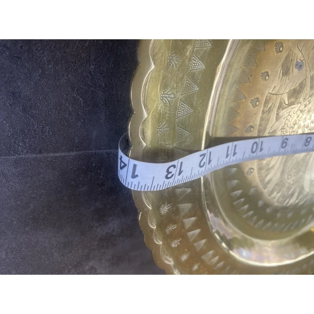 Brass Etched Peacock 14